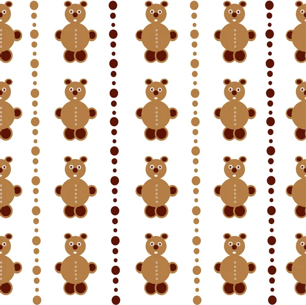 Wallpaper mulus dengan beruang - Stok Vektor