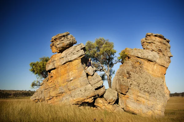Split Rocks con la mujer — Foto de Stock