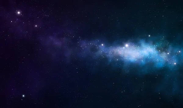Blå och lila nebulosa — Stockfoto