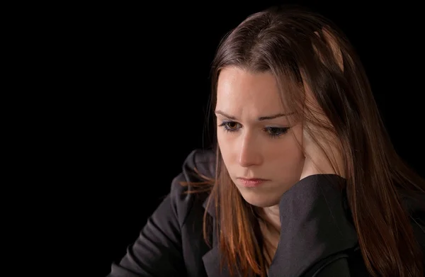 Sad brunette woman — Stock Photo, Image