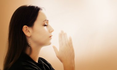 Woman Praying clipart