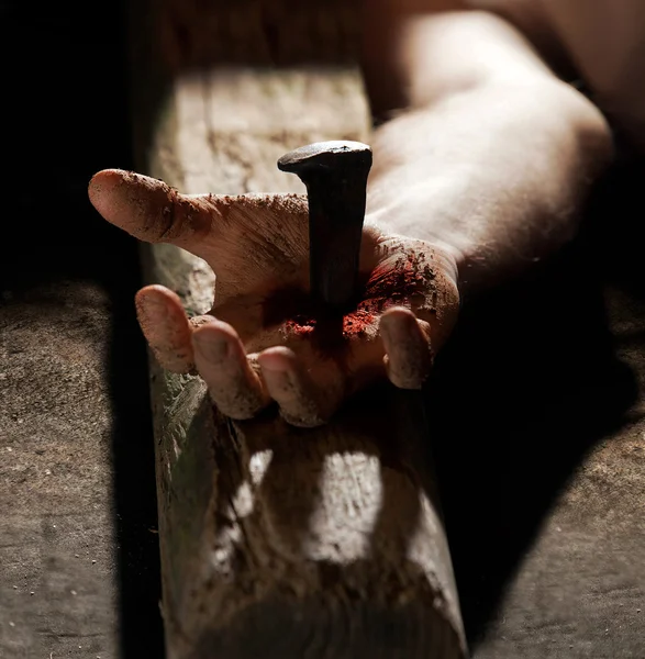 Nailed to the cross — Stock Photo, Image
