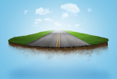 A floating road clipart