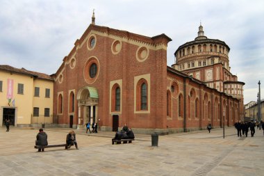 Santa Maria delle Grazie church in Milan clipart
