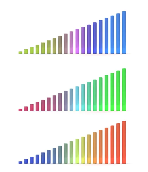 stock image 3d chart made from glass