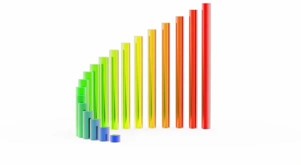 3d graph showing profits or earnings — Stock Photo, Image
