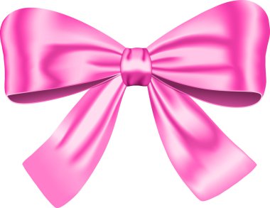 Pink gift bow clipart