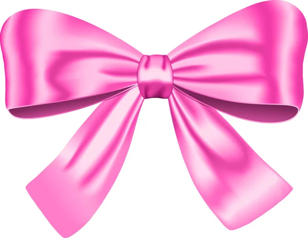 Pink gift bow — Stock Vector