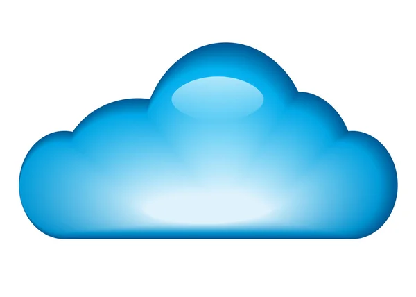 Blue glossy cloud — Stock Vector
