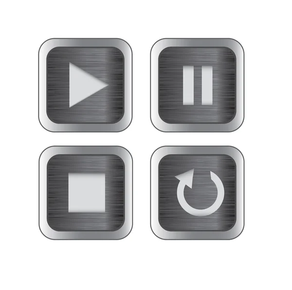 Multimedia control icon set — Stock Vector