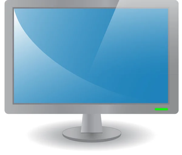 stock vector Grey desktop monitor