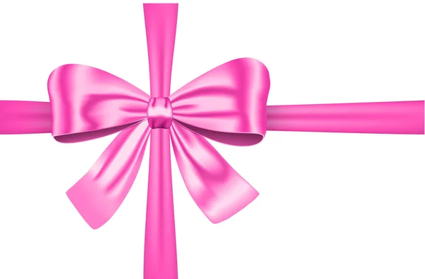 用弓的粉红色礼品丝带 — 图库矢量图片