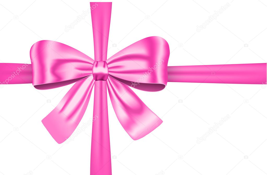 Pink Gift Chiffon Ribbon Bow Stock Photo - Download Image Now - Chiffon,  Cut Out, Decoration - iStock