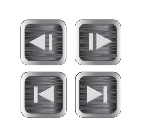 Iconos de control multimedia — Vector de stock