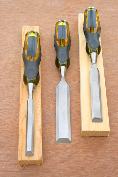 Three piece chisel set. — Stock Photo, Image