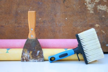 Painting and decorating tools. clipart