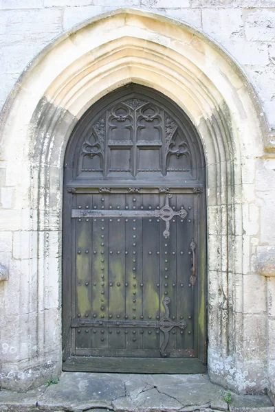 Старая церковная дверь. — стоковое фото