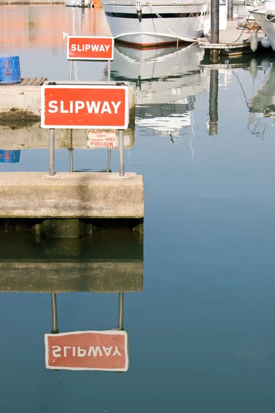 Slipway signs — Stock Photo, Image