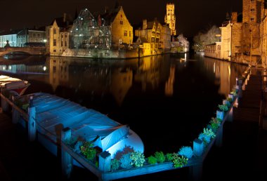 Bruges canals clipart