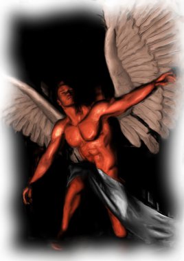 Angel painting clipart