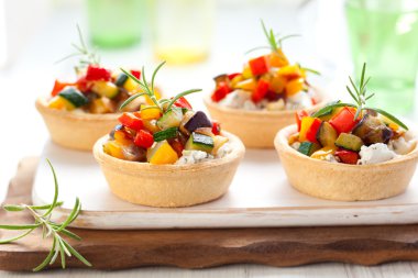 Tartlets with vegetables clipart
