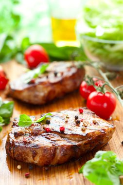 Veal loin steak clipart