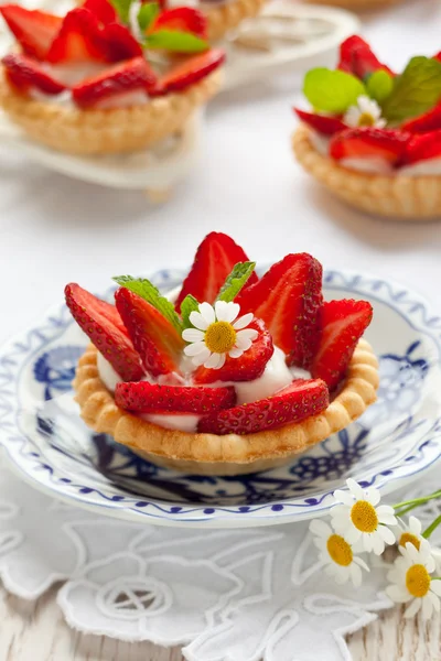 草莓 tartlets — 图库照片