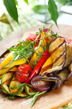 Grilled vegetables clipart