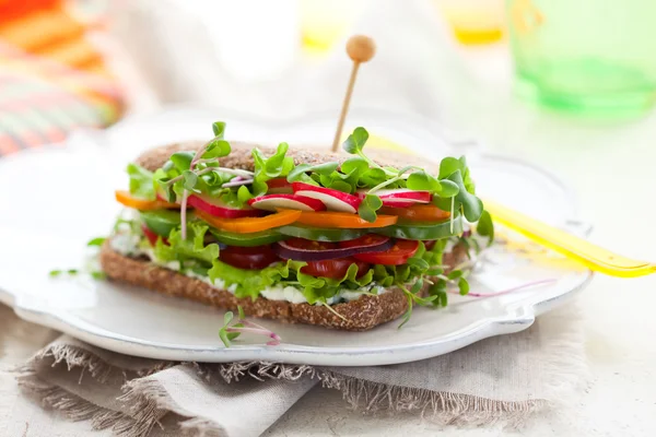 Овочевий сендвіч — стокове фото