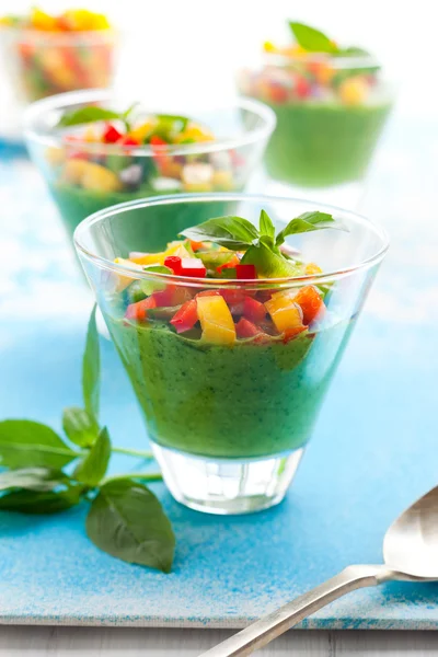 Zelený gazpacho — Stock fotografie