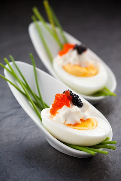 Ovos com caviar — Fotografia de Stock
