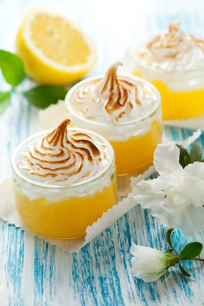 Citroen meringue dessert — Stockfoto