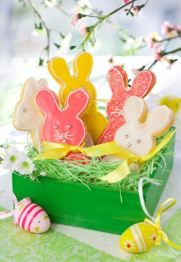 Easter bunny cookies clipart