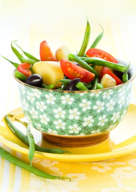 Potato and bean salad clipart