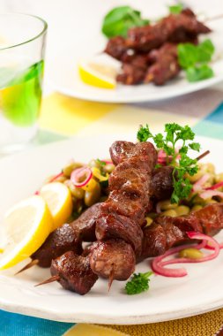 Lamb kebabs clipart