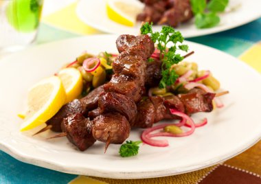 Lamb kebabs clipart