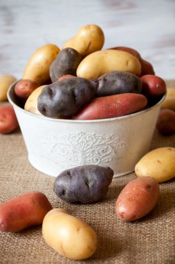 Assorted new potatoes clipart