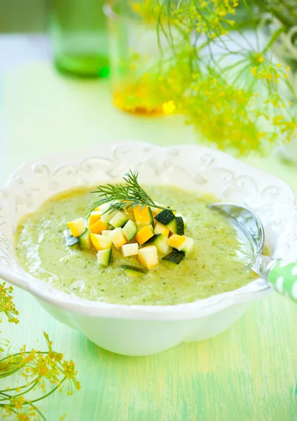 Zucchini-Suppe — Stockfoto