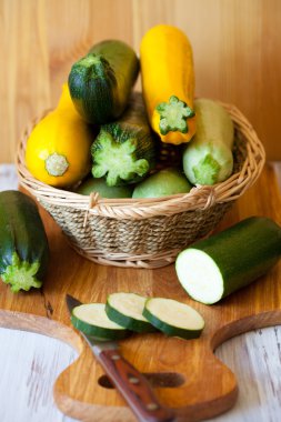 Yellow and green zucchini clipart