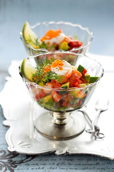 Delicious cocktail salad — Stock Photo, Image
