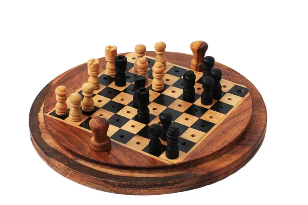 Stock image Wooden Miniature Circle Chess Set