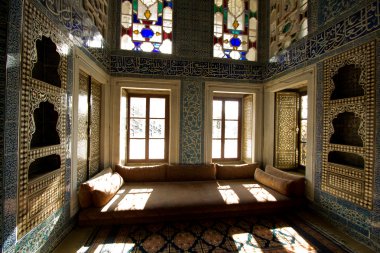 Turkey Sultan room details inside Topkapi Palace, Istanbul clipart