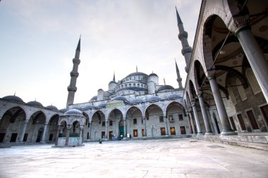 Blue Mosque exterior view clipart