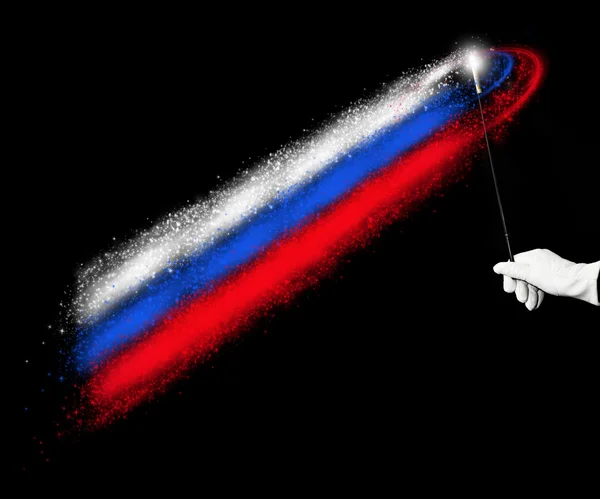 Bandera de la Federación Rusa — Foto de Stock