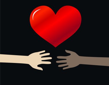 Reaching arms love clipart