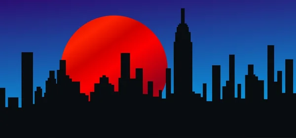Stad skyline van new york — Stockvector