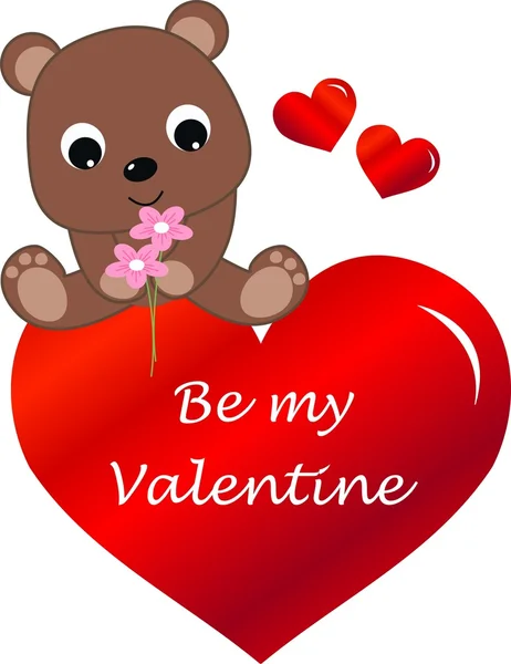 Sé mi San Valentín — Vector de stock