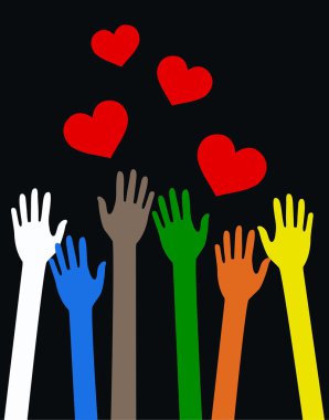 Reaching arms love freedom clipart