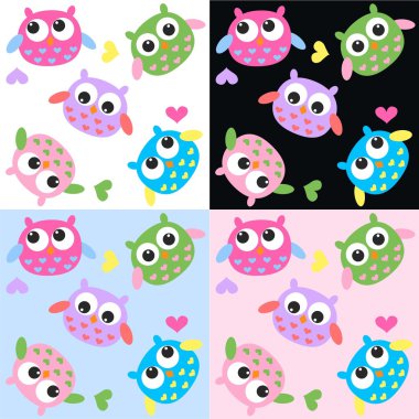 Dikişsiz baykuş desen