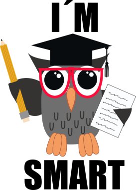 A smart owl clipart